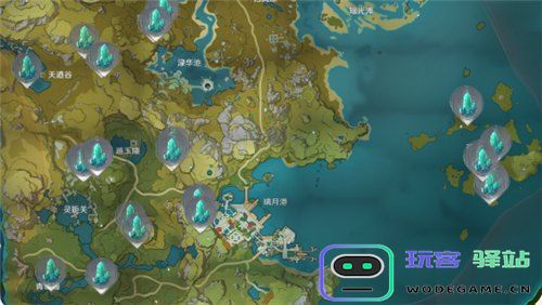 水晶石原神分布图