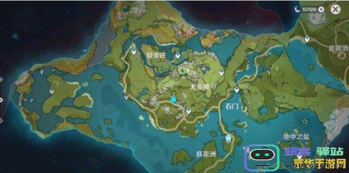 原神轻策庄最高处八个石像