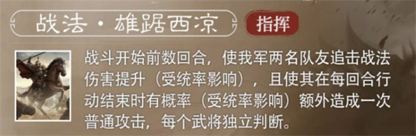 三国谋定天下S6赛季新武将马腾全面解析及技能介绍