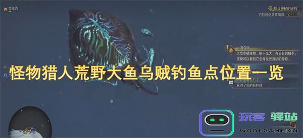 怪物猎人荒野中的大鱼与乌贼钓鱼点详细位置攻略