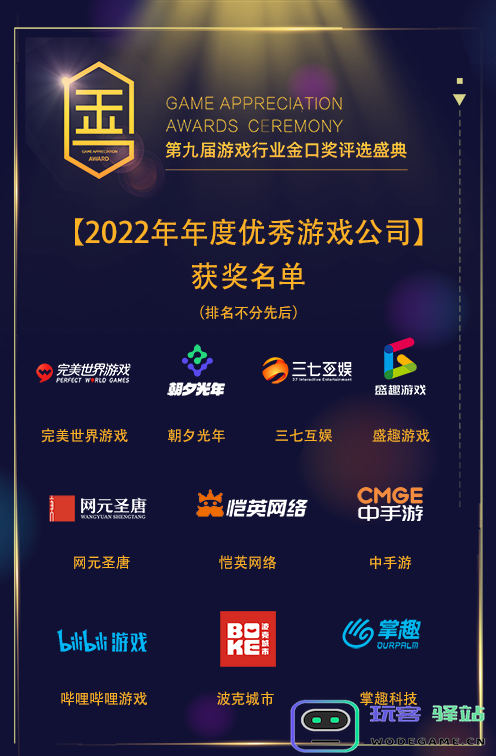 第九届游戏行业金口奖获奖名单公布！：荣耀时刻见证创意无限之路