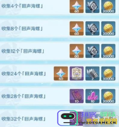 原神回声海螺有哪些