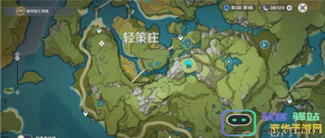 原神中怎么走轻策庄旁的碎片 原神中轻策庄旁碎片的解锁路线