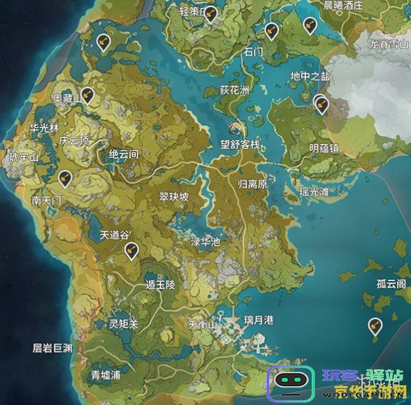 原神地灵龛地图的具体样貌以及其标识与探索指南