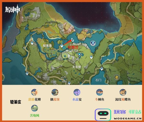 云原神钓鱼点攻略说明
