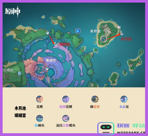 云原神钓鱼点攻略说明