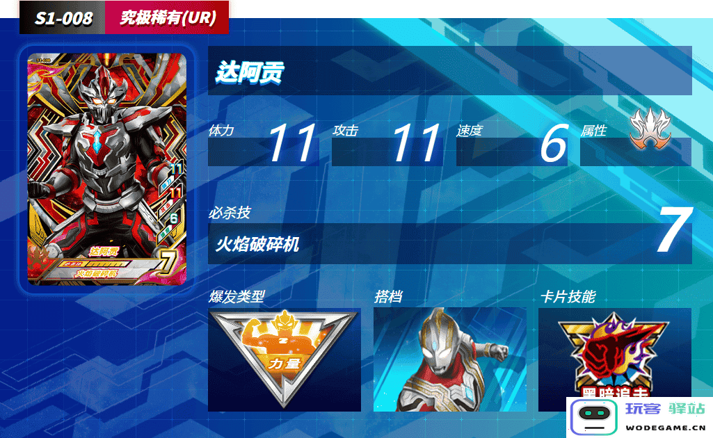 奥特曼融合激战卡片人物详解