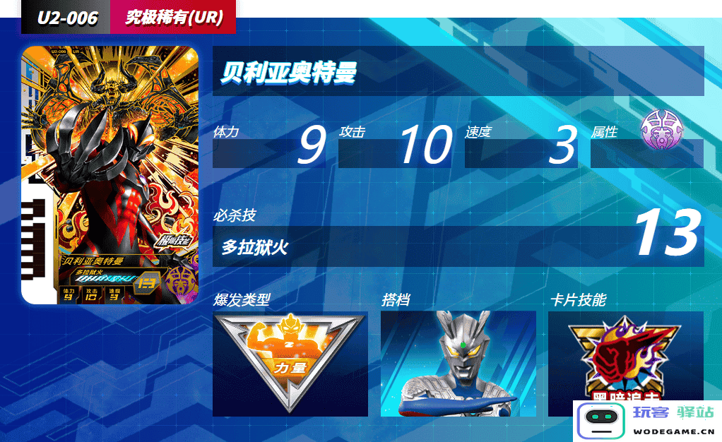 奥特曼融合激战卡片人物详解