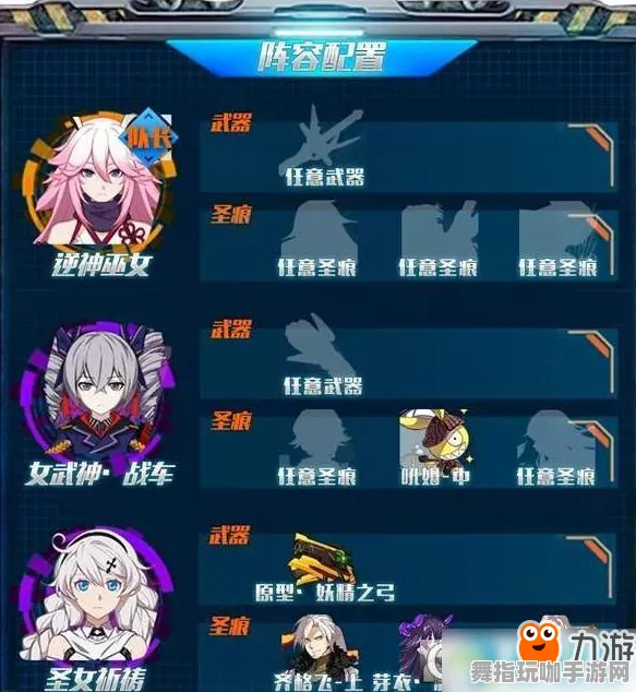 《崩坏3》组队配置-今日热修V1.2-VR一体机-塔防-天赋加点方案