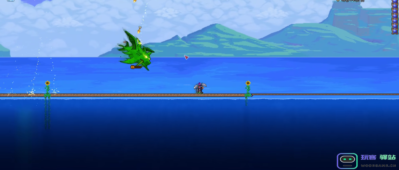 泰拉瑞亚新手怎么过猪鲨公爵