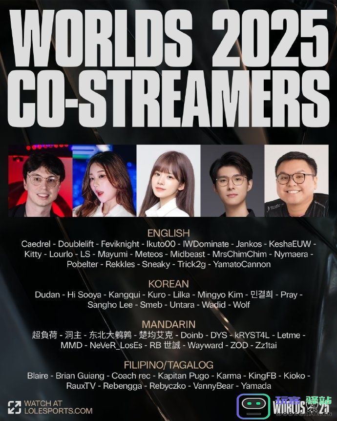 拳头官方公布S15二路直播：中国区DYS、Doinb、姿态等入选：电竞圈的强大聚会！谁能问鼎？